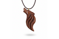 Huilende Wolf Talisman - Wengéhout
