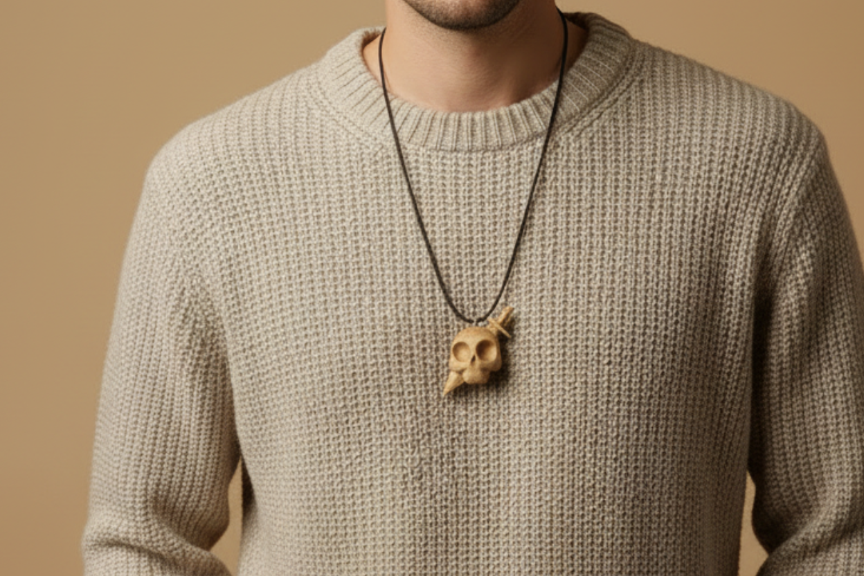 Skull & Dagger - Silver Maple Wood
