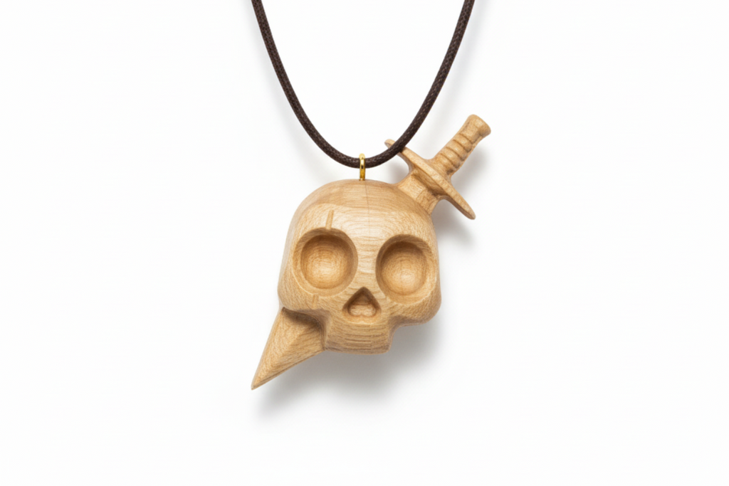 Skull & Dagger - Silver Maple Wood