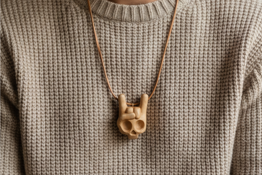Rock'n Roll  Schedel Hanger — Zilveresdoorn