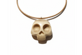 Classic Skull Pendant — Silver Maple Wood