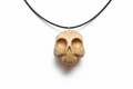 Skull Pendant - Silver Maple Wood