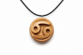 Cancer Pendant — Beech Wood