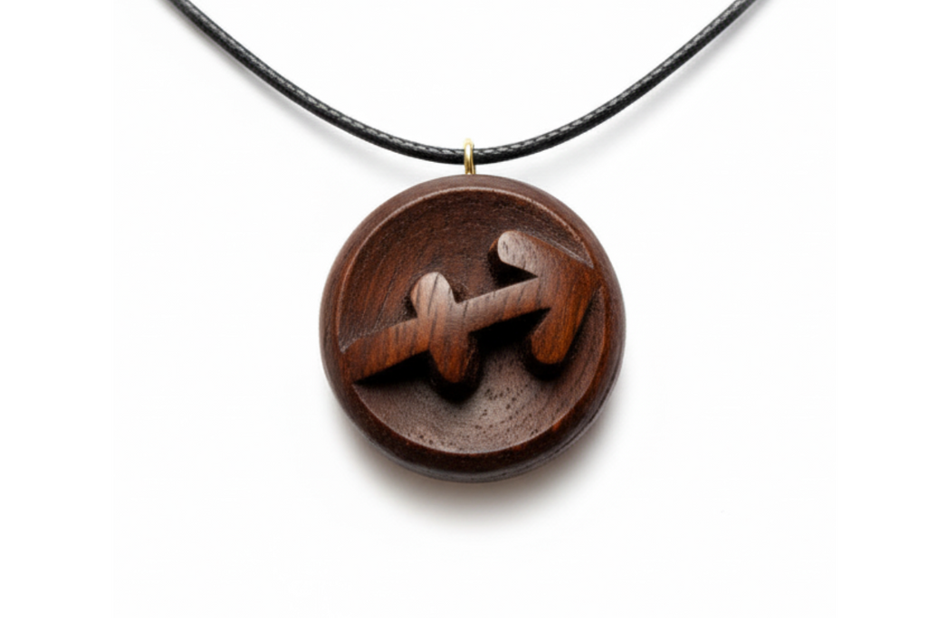 Sagittarius Pendant — Wengé Wood