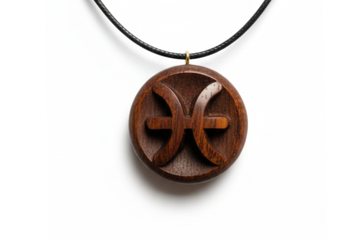 Pisces Pendant — Wengé Wood