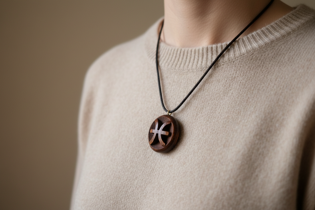 Pisces Pendant — Wengé Wood