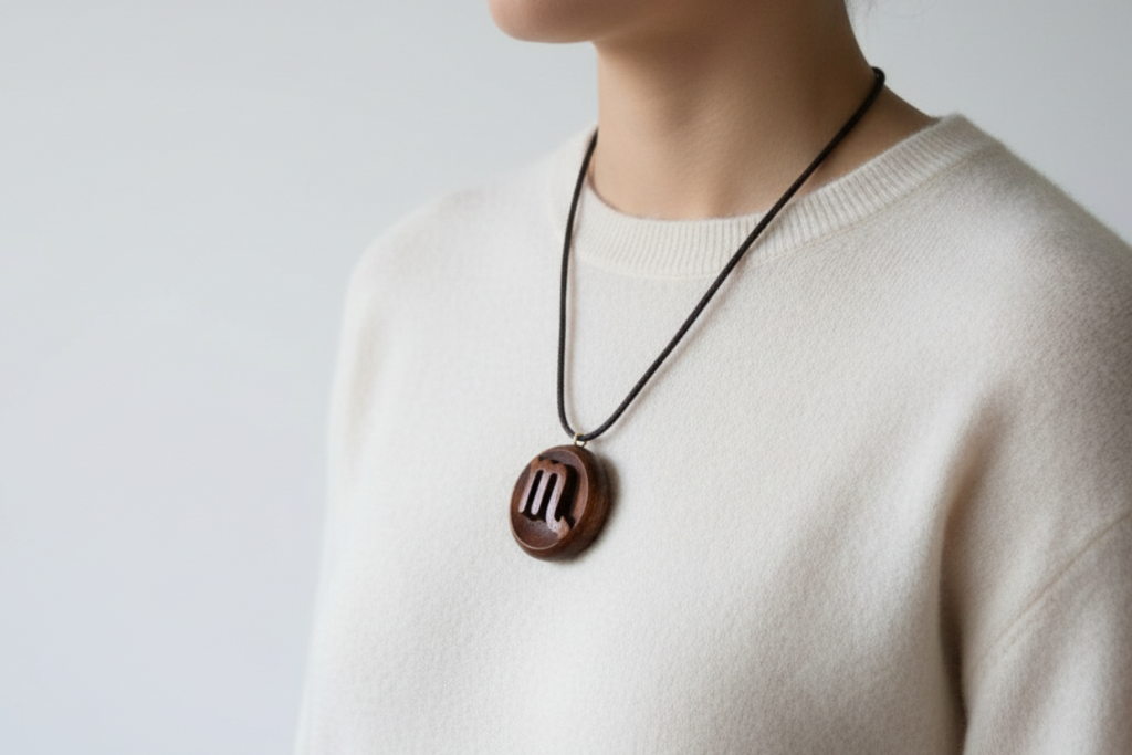 Scorpio Pendant — Wengé Wood