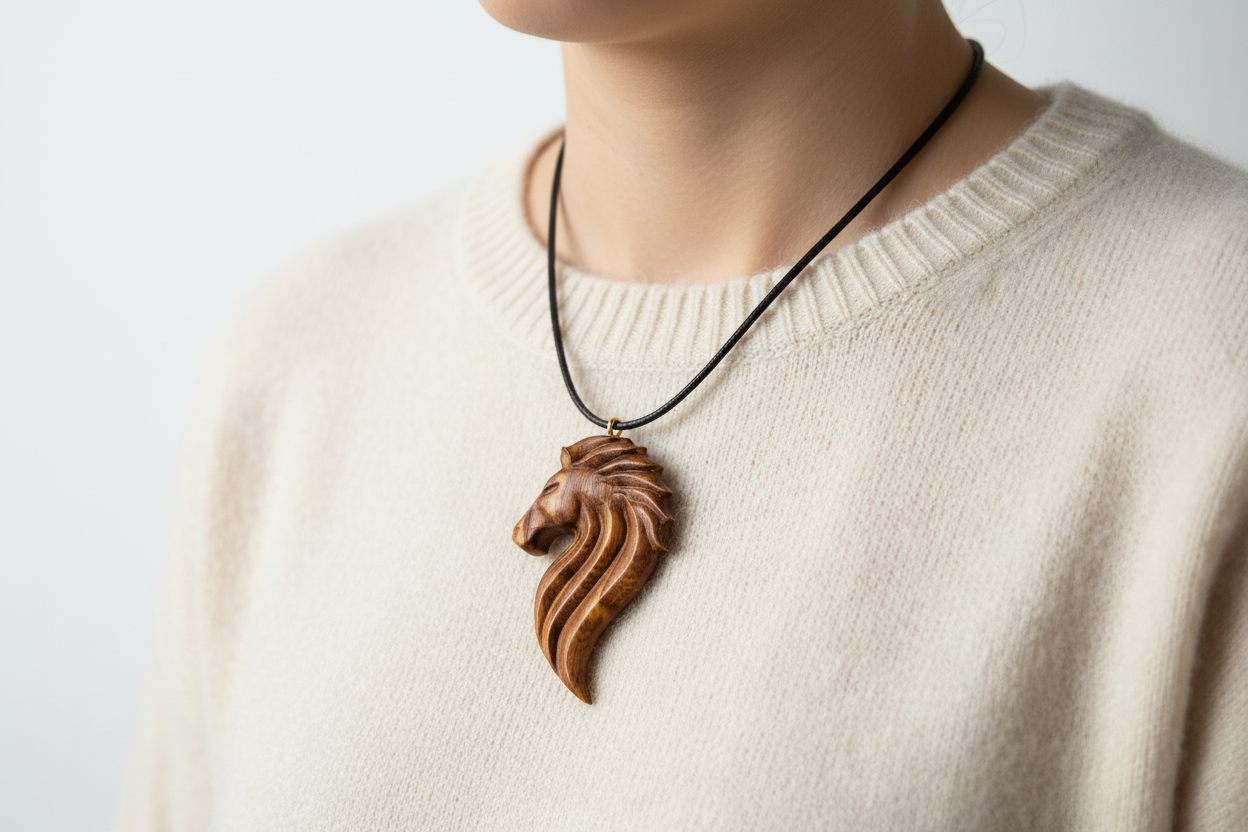 Horse Pendant - Elm Wood